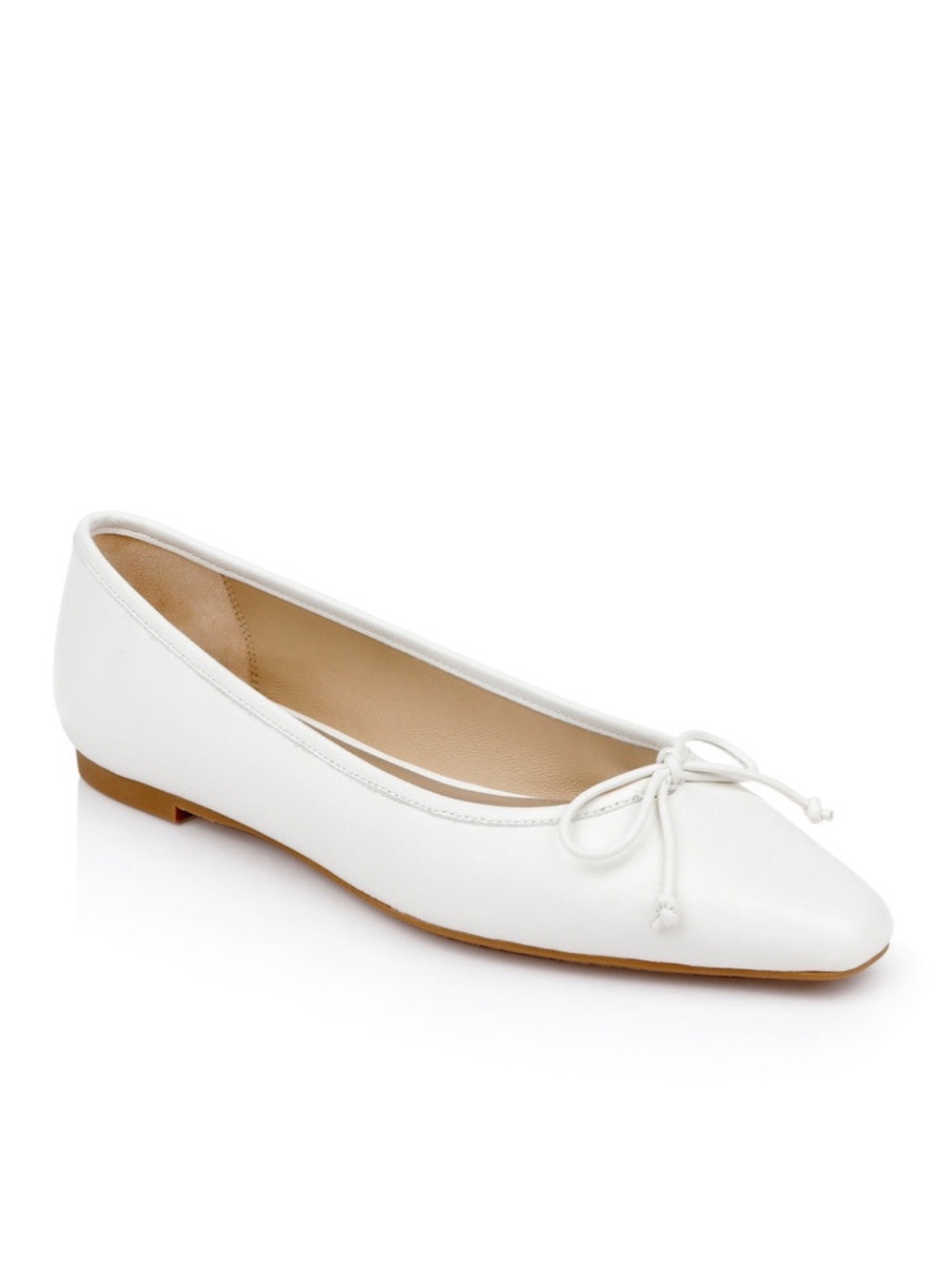 New Badgley Mischka Cam Pointed Toe Flat White Leather Sz 11